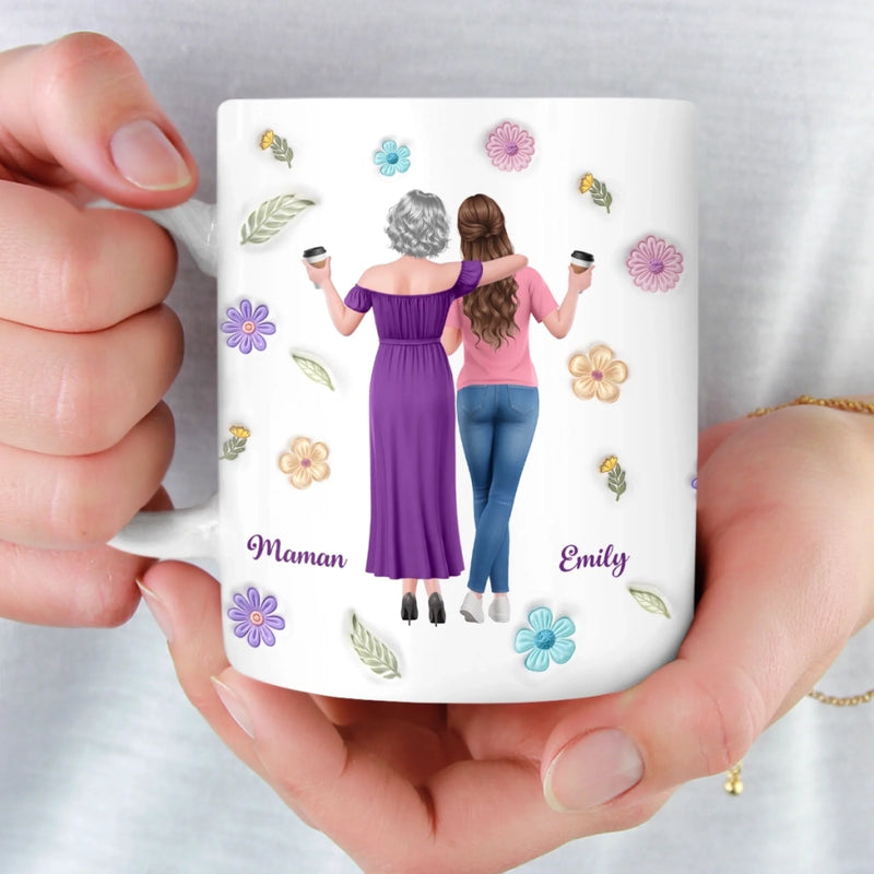 Mug Personnalisé À Effet Imprimé 3D Gonflé -  Cadeau Pour Fille - Une Nouvelle Vie Commence