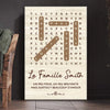 Toile Verticale Personnalisée – Cadeau Pour Famille – Un Peu Fous, Mais Surtout Beaucoup D'amour