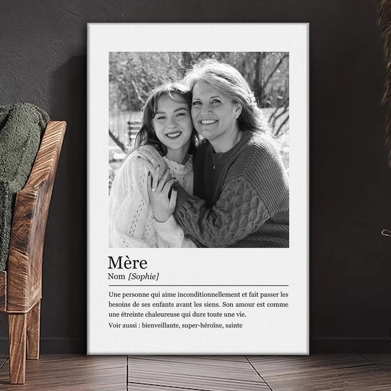 Toile Verticale Personnalisée – Cadeau Pour Maman – Cette Étreinte Est L'expression Profonde De L'amour Maternel