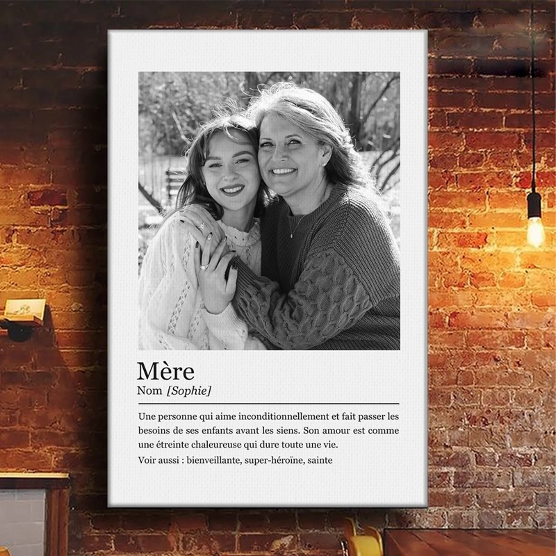 Toile Verticale Personnalisée – Cadeau Pour Maman – Cette Étreinte Est L'expression Profonde De L'amour Maternel
