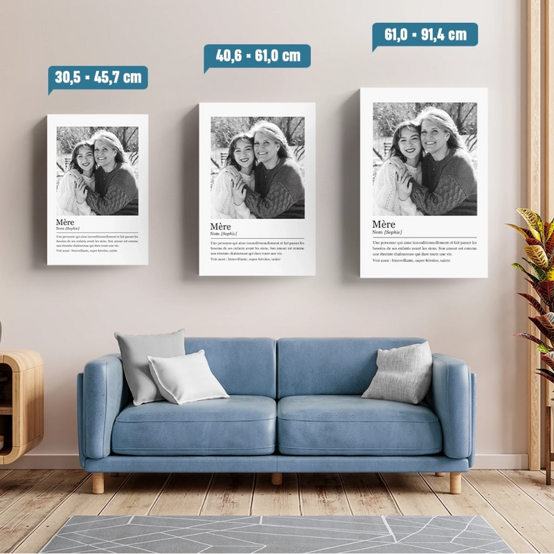 Toile Verticale Personnalisée – Cadeau Pour Maman – Cette Étreinte Est L'expression Profonde De L'amour Maternel