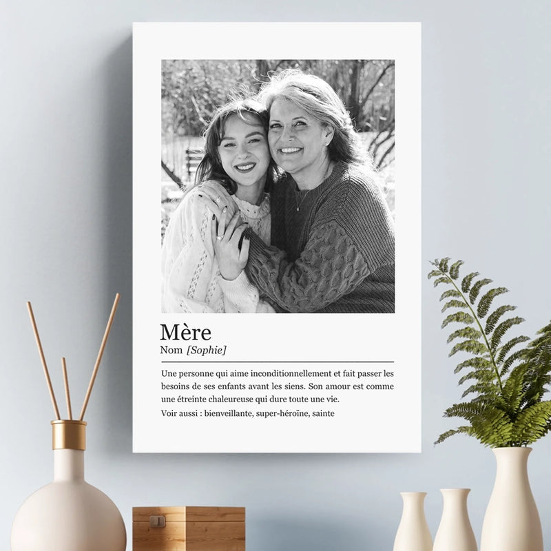Toile Verticale Personnalisée – Cadeau Pour Maman – Cette Étreinte Est L'expression Profonde De L'amour Maternel