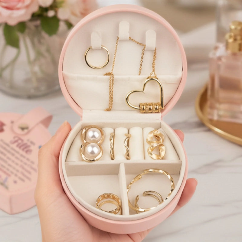 Boîte à Bijoux avec Poignée Personnalisée – Cadeau pour Fille  – N'oublie Que Tu Es Aimée Plus Que Tu Ne Le Sais