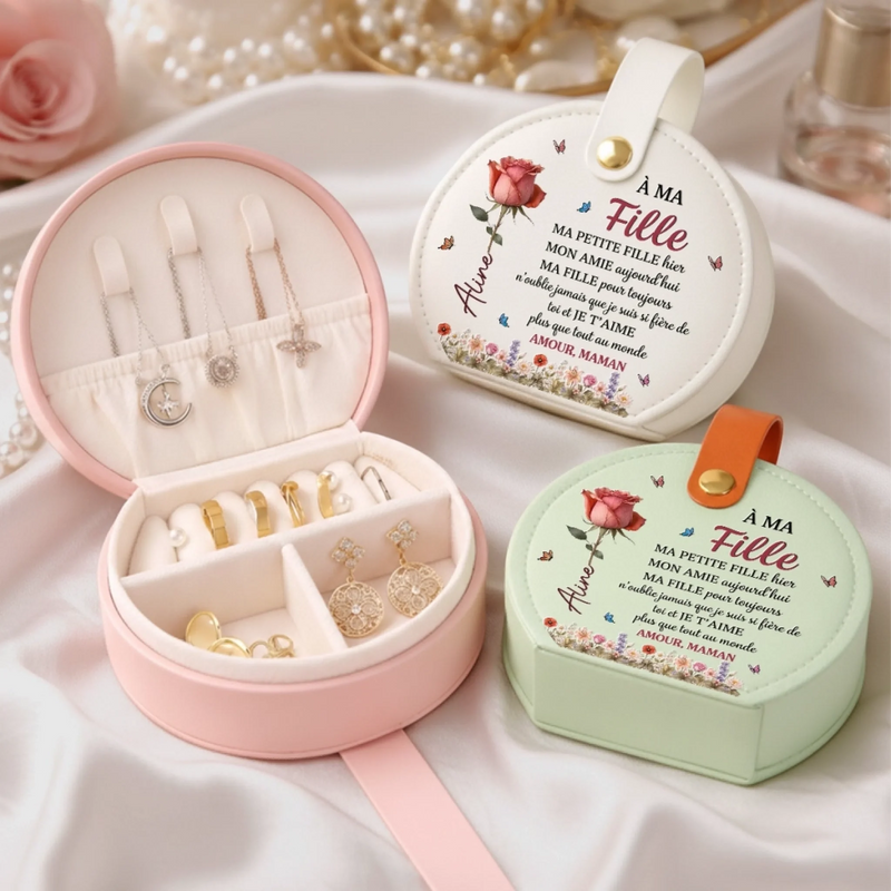 Boîte à Bijoux avec Poignée Personnalisée – Cadeau pour Fille  – Sache Que Maman Sera Toujours Fière De Toi