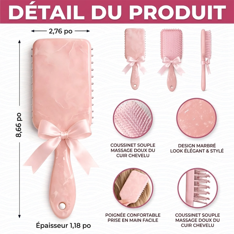 Brosse à Cheveux Plate Personnalisée – Cadeau pour Maman – Le Lien Entre Une Mère Et Sa Fille