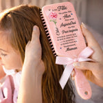 Brosse à Cheveux Plate Personnalisée – Cadeau pour Fille – Le Monde Pour Moi