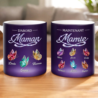 Mug Personnalisé À Effet Imprimé 3D Gonflé -  Cadeau Pour Mamie - D'abord Mère, Maintenant Mamie