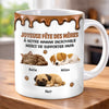 Mug Personnalisé À Effet Imprimé 3D Gonflé –  Cadeau fête des mères pour Maman Chien/Chat – À Ma Maman Incroyable