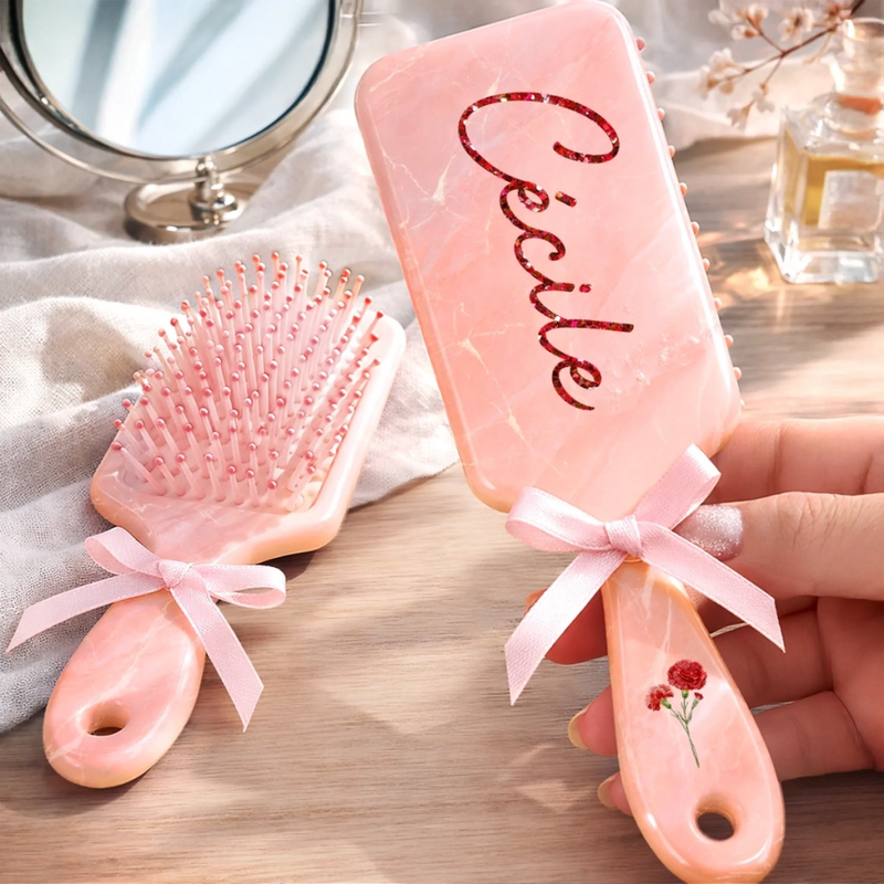 Brosse à Cheveux Plate Personnalisée – Cadeau pour Famille – Dédié À Ma Mère Bien-aimée