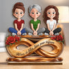 Plaque en Bois 2 Couches Personnalisée avec Support – Cadeau pour Maman, Grand-mère – Pour toujours