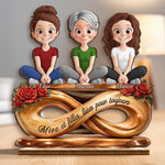 Plaque en Bois 2 Couches Personnalisée avec Support – Cadeau pour Maman, Grand-mère – Pour toujours