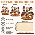 Plaque en Bois 2 Couches Personnalisée avec Support – Cadeau pour Maman, Grand-mère – Pour toujours
