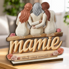 Plaque en Bois 2 Couches Personnalisée avec Support – Cadeau pour Maman, Grand-mère – Avec tout mon amour