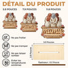 Plaque en Bois 2 Couches Personnalisée avec Support – Cadeau pour Maman, Grand-mère – Avec tout mon amour