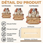 Plaque en Bois 2 Couches Personnalisée avec Support – Cadeau pour Maman, Grand-mère – Avec tout mon amour