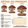 Plaque en Bois 2 Couches Personnalisée avec Support – Cadeau pour Maman, Grand-mère – Merci Maman