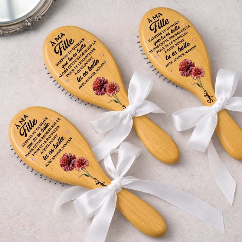 Brosse à Cheveux Personnalisée – Cadeau pour Fille – Parfois Tu Oublies, Que Tu Es Belle