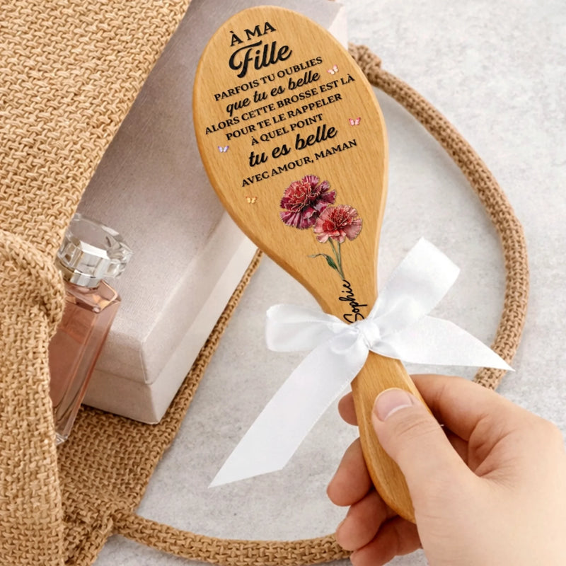 Brosse à Cheveux Personnalisée – Cadeau pour Fille – Parfois Tu Oublies, Que Tu Es Belle