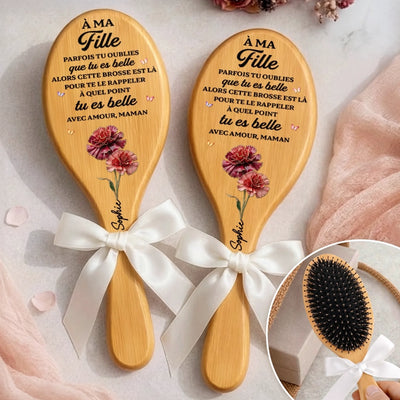 Brosse à Cheveux Personnalisée – Cadeau pour Fille – Parfois Tu Oublies, Que Tu Es Belle