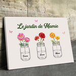Toile Horizontale Personnalisée – Cadeau Pour Maman, Mamie – Le jardin de Mamie