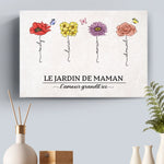 Toile Horizontale Personnalisée – Cadeau Pour Maman, Mamie – Où pousse tout notre amour