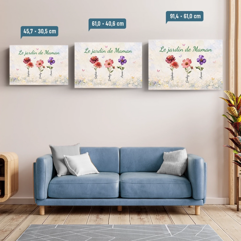 Toile Horizontale Personnalisée – Cadeau Pour Maman, Mamie – Celui de Mamie