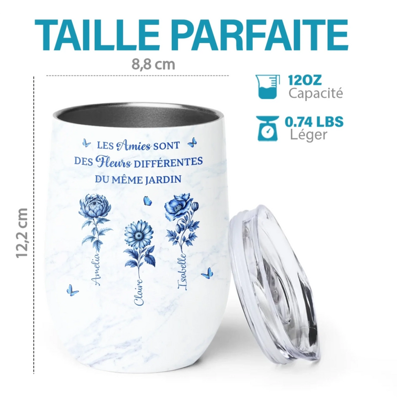 Gobelet à vin Personnalisé – Cadeau pour Amies, Sœurs – Félicitations Pour Votre Différence