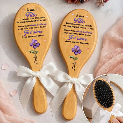 Brosse à Cheveux Personnalisée – Cadeau pour Fille – Tu es Mon étoile Brillante