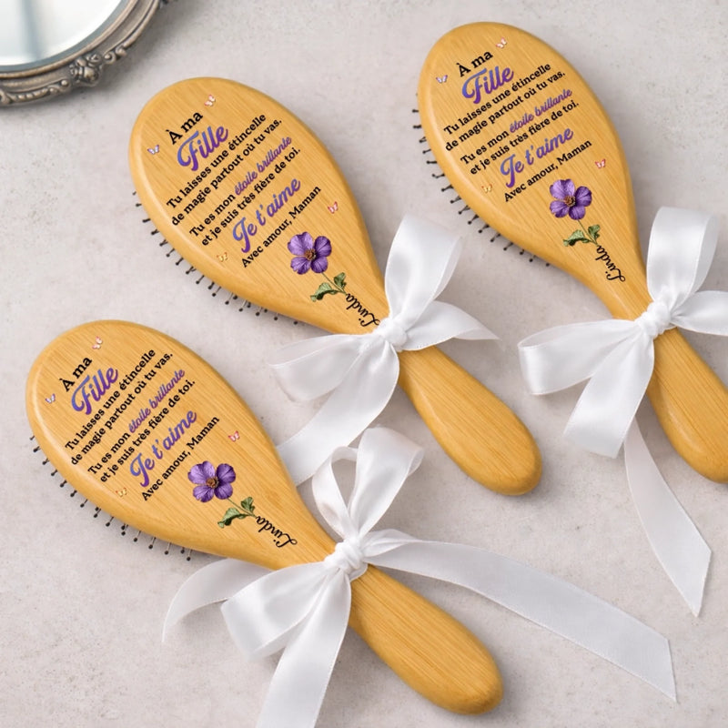 Brosse à Cheveux Personnalisée – Cadeau pour Fille – Tu es Mon étoile Brillante