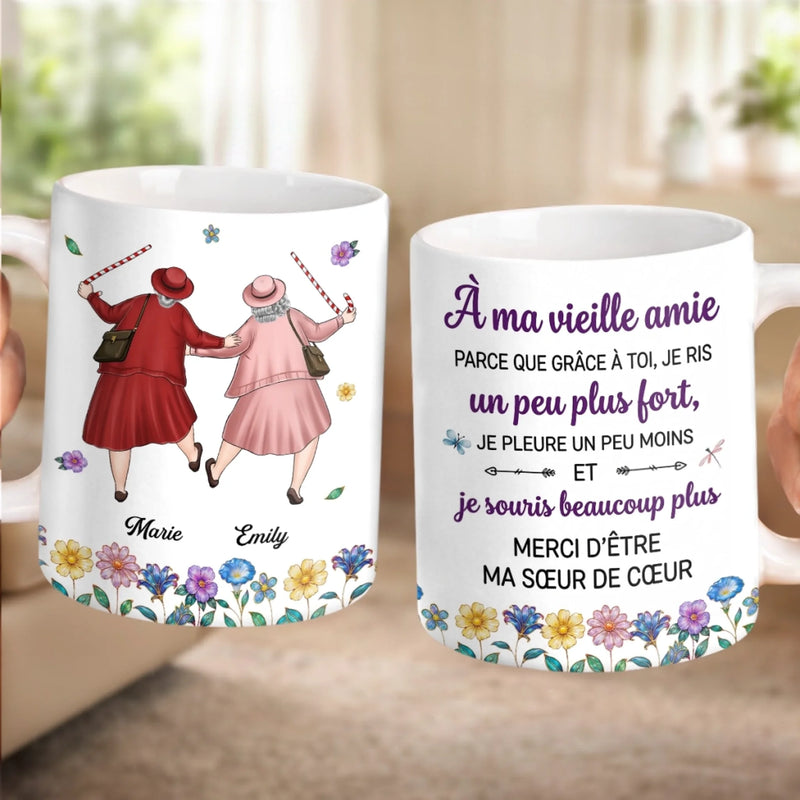 Mug Personnalisé À Effet Imprimé 3D Gonflé – Cadeau Pour Amies – Ma Sœur De Cœur
