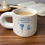 Mug Épais Personnalisé – Cadeau pour Sœeurs, Amies – Des Fleurs Différentes, Une Même Amitié