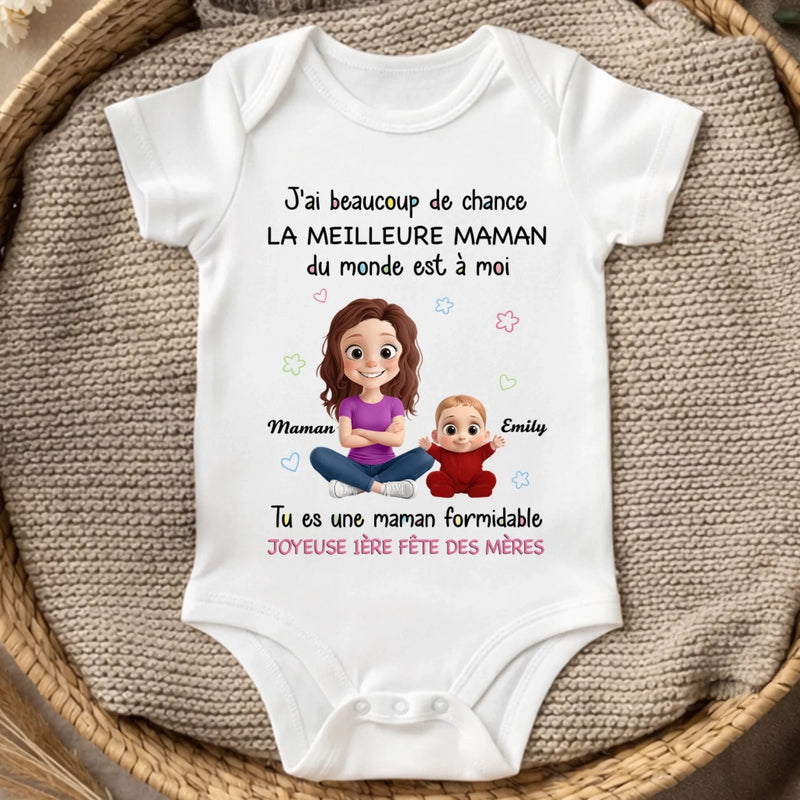 Body Bébé Personnalisé – Cadeau Pour La Première Fête Des Mères - Formidable Maman