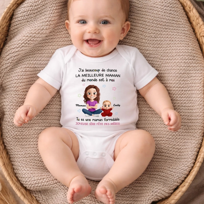Body Bébé Personnalisé – Cadeau Pour La Première Fête Des Mères - Formidable Maman
