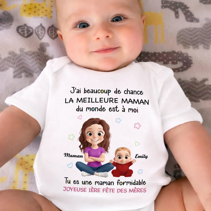 Body Bébé Personnalisé – Cadeau Pour La Première Fête Des Mères - Formidable Maman