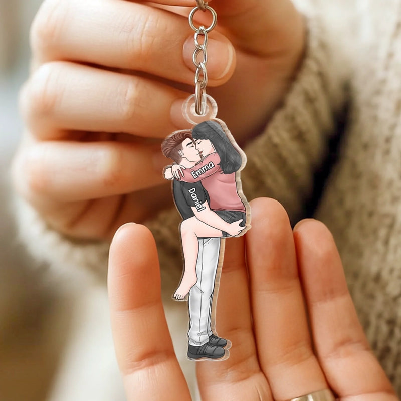 Porte-clés en Acrylique Personnalisé – Cadeau pour Couple – Pour Immerger Les Paroles