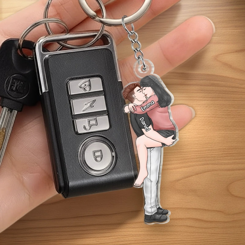 Porte-clés en Acrylique Personnalisé – Cadeau pour Couple – Pour Immerger Les Paroles