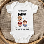 Body Bébé Personnalisé – Cadeau Pour La Première Fête Des Pères - Joyeuse Première Fête
