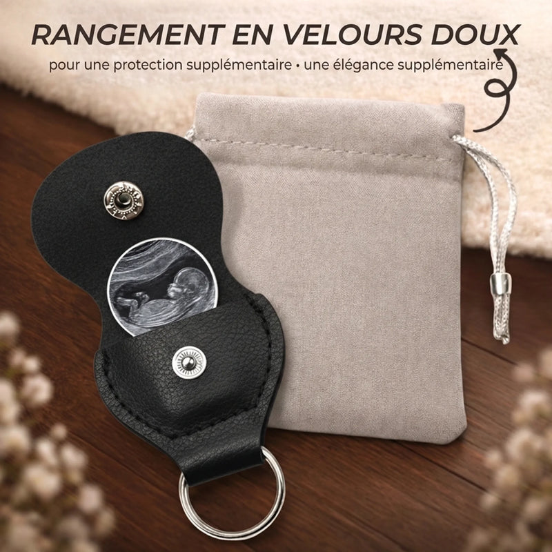 Porte-Bonheur De Poche Personnalisé avec Photo – Cadeau Pour Papa – Ton Bébé En Route