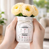 Vase À Fleurs Personnalisé Avec Corde – Cadeau Pour Fille – Maintenant, D'abord