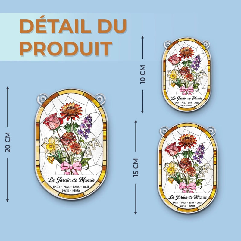 Ornement Suncatcher Tournesol de Fenêtre Personnalisé – Cadeau pour Maman – Le Jardin de Maman