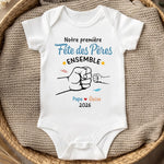 Body Bébé Personnalisé – Cadeau Pour La Première Fête Des Pères - Tape Dans La Main De Papa