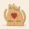 Puzzle Artistique en Bois Personnalisé – Cadeau pour Couple – Tu es le ronron de mon miaou