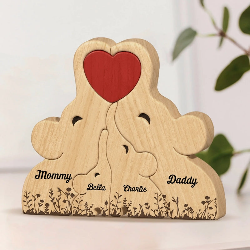 Puzzle Artistique en Bois Personnalisé – Cadeau pour Famille – La famille est ce qu’il y a de plus important