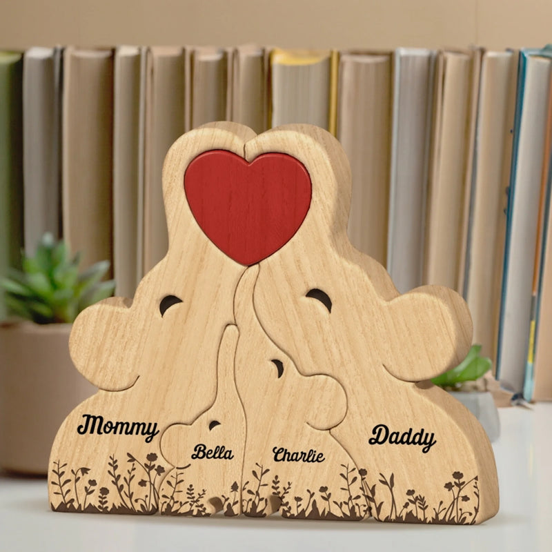Puzzle Artistique en Bois Personnalisé – Cadeau pour Famille – La famille est ce qu’il y a de plus important