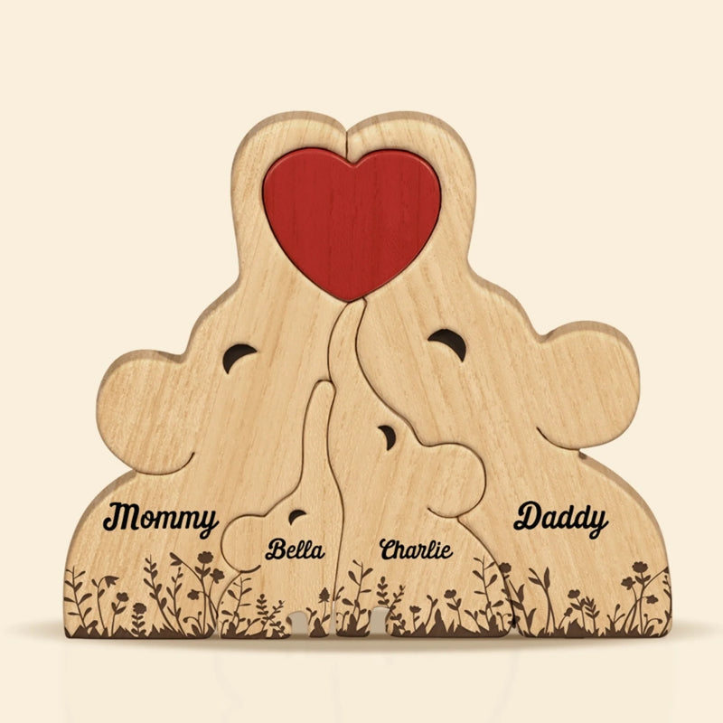 Puzzle Artistique en Bois Personnalisé – Cadeau pour Famille – La famille est ce qu’il y a de plus important