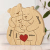 Puzzle Artistique en Bois Personnalisé – Cadeau pour Famille – Nous formons une belle famille