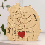 Puzzle Artistique en Bois Personnalisé – Cadeau pour Famille – Nous formons une belle famille