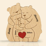 Puzzle Artistique en Bois Personnalisé – Cadeau pour Famille – Nous formons une belle famille