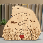 Puzzle Artistique en Bois Personnalisé – Cadeau pour Famille – Leur amour nous a créés