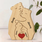 Puzzle Artistique en Bois Personnalisé – Cadeau pour Famille – J’aime ma famille